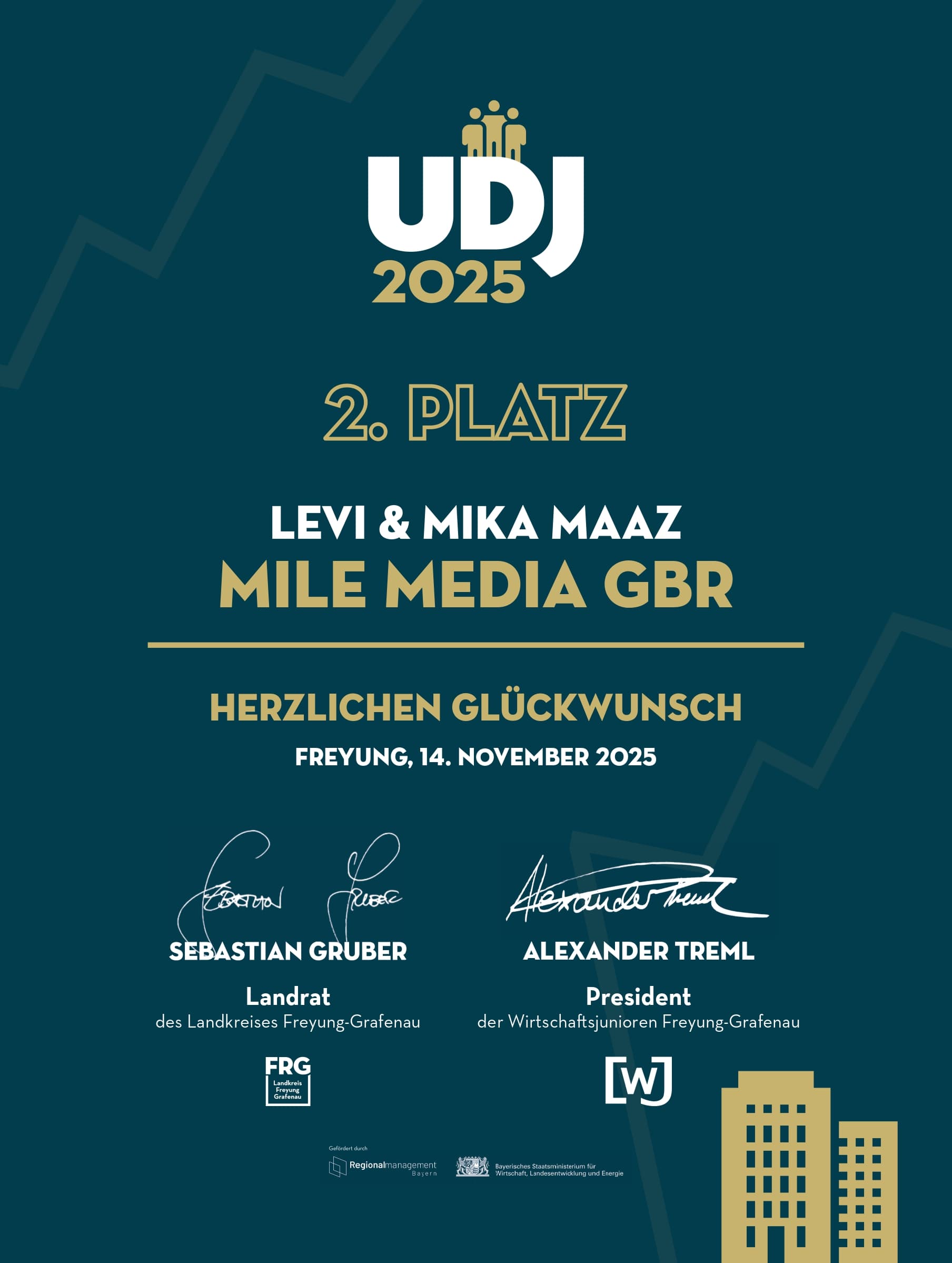 UDJ Urkunde 2. Platz